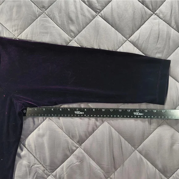 (1X) Women's Jaclyn Smith Purple Long Sleeve Velvety Style Sweater Blouse - Picture 5 of 5